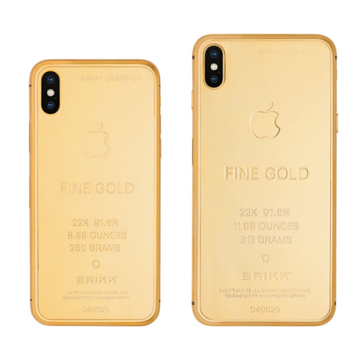 Brikk Lux iPhone Case with Real Leather & Gold