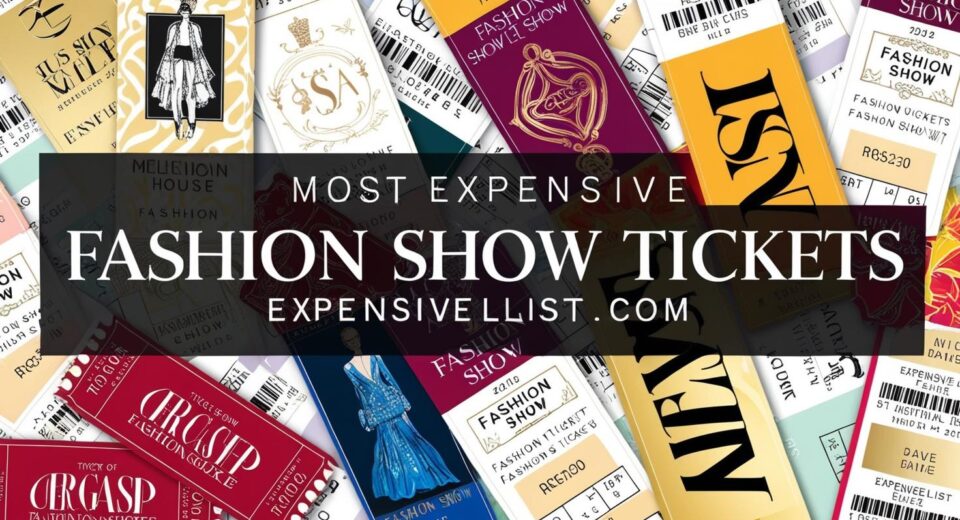 Most Expensive Fashion Show Tickets