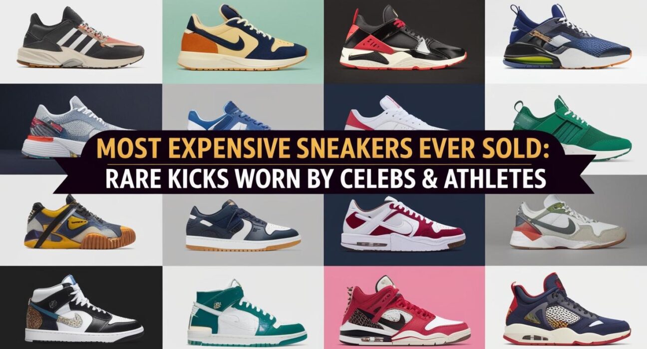 Most Expensive Sneakers Ever Sold  Rare Kicks Worn by Celebs Athletes