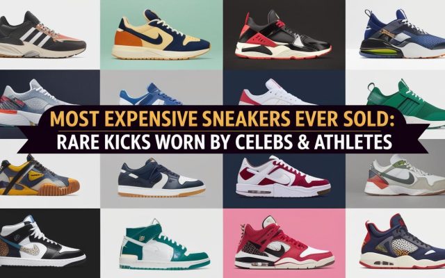Most Expensive Sneakers Ever Sold  Rare Kicks Worn by Celebs Athletes