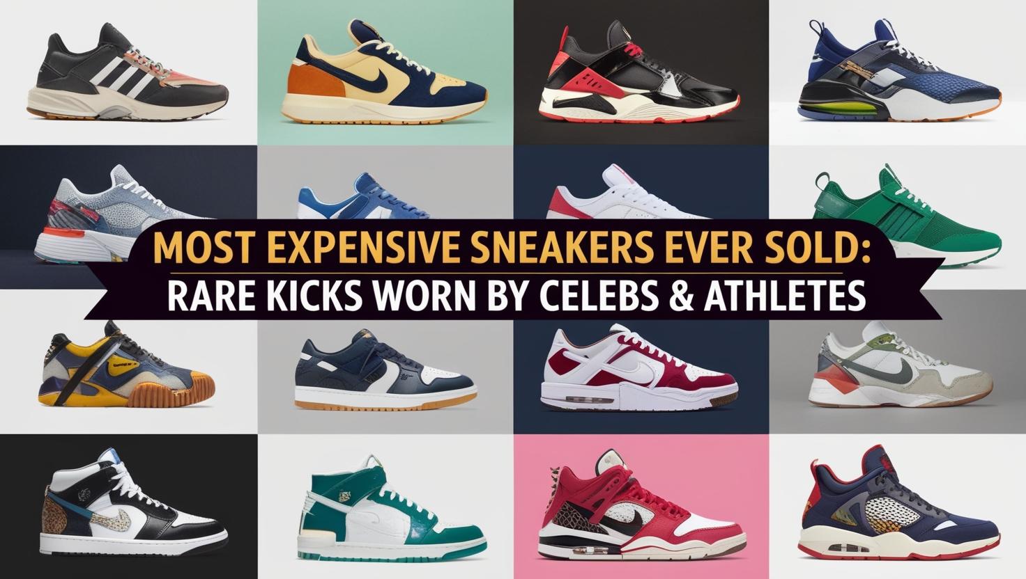 Most Expensive Sneakers Ever Sold  Rare Kicks Worn by Celebs Athletes
